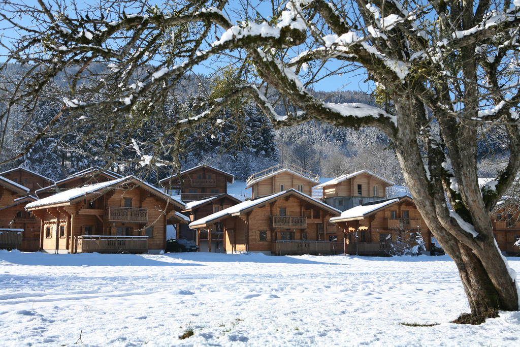 Residence Nemea Les Chalets Du Bois De Champelle Morillon Exterior foto