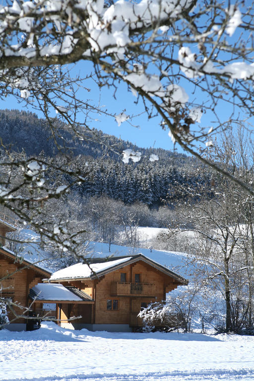 Residence Nemea Les Chalets Du Bois De Champelle Morillon Exterior foto