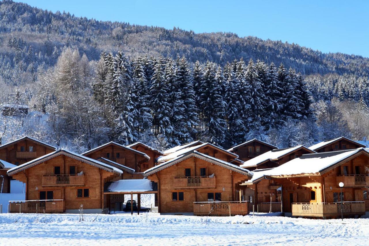 Residence Nemea Les Chalets Du Bois De Champelle Morillon Exterior foto